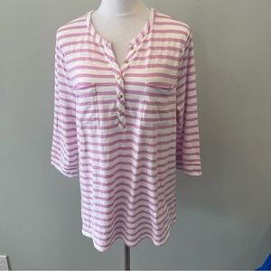 *chicos lavender striped t shirt